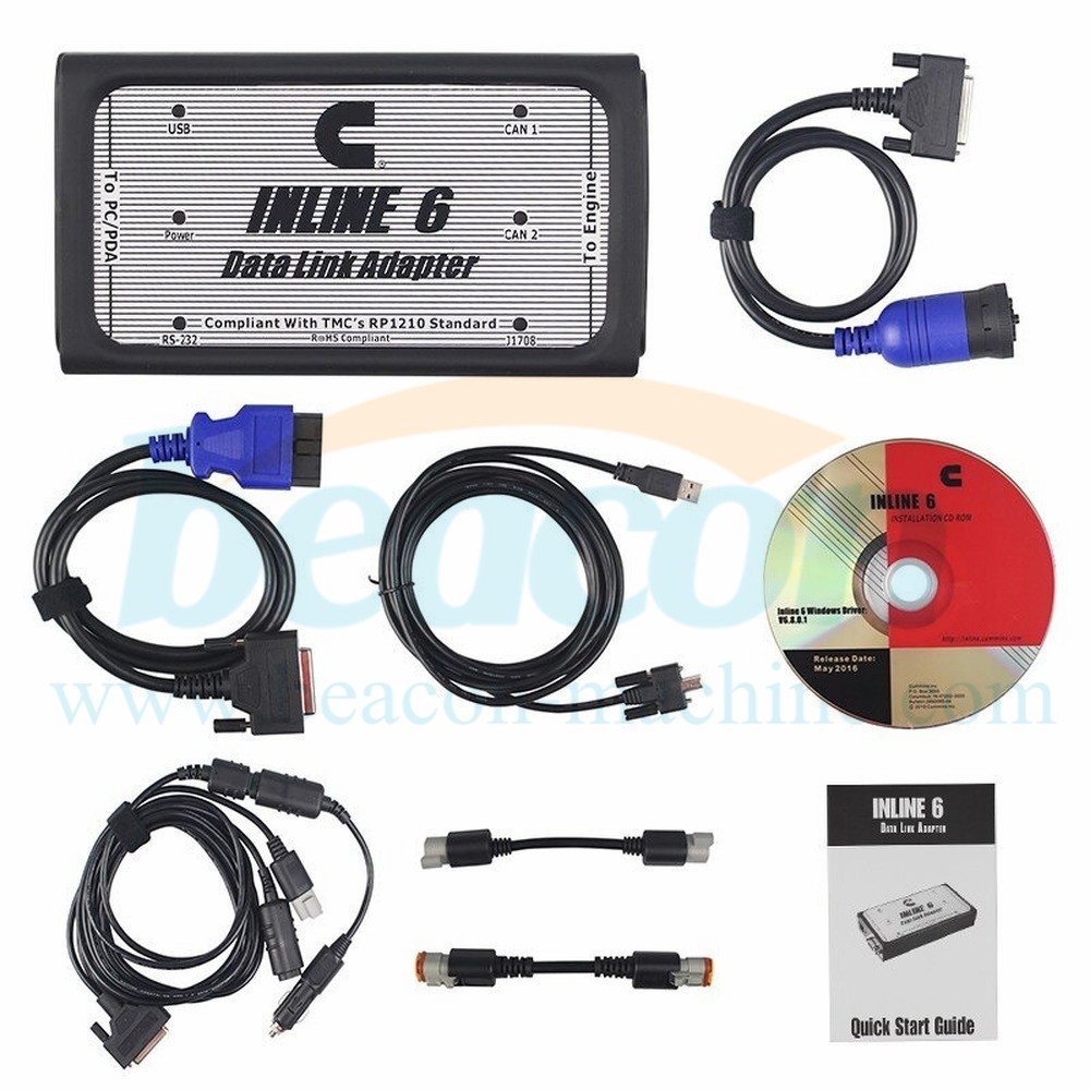 Full 8 cable 4918416 2892092 Cum-mins Inline 6 Datalink Adapter Kit diagnostic tool