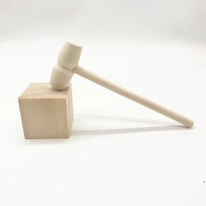Funny unfinished mini  wooden toy hammer  for kids