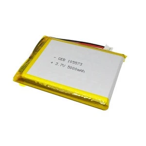 GEB105573 3.7V 5000mah High Capacity Lithium Polymer Rechargeable Storage Battery Cell Deep Cycle Digital Lipo Batteries