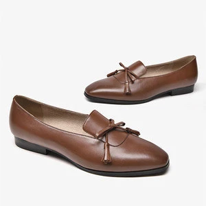Genuine Leather Flat Shoe Women Hand made Loafers Moccasins Casual Shoes