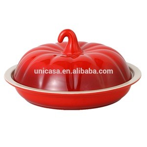 Glazed Pumpkin restaurant  Pot-Pie-Dish Casserole Bowls Set with Lid 16Cm bakeware ceramic set baking pans