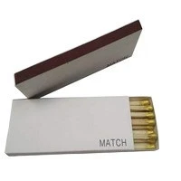 Gold matches white stick gold tip safety match in matchbox custom printing