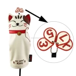 Golf club headcovers  driver  fairway wood  hybrid ut putter club blade mallet iron cover Lucky cat animal NRC lovely