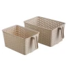 Good design rectangular plastic storage basket with handle
