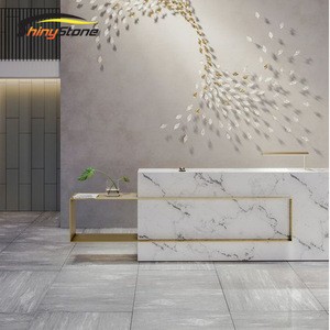 Graceful hotel project artificial marble salon reception desk