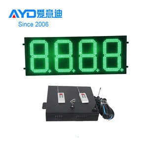 Green Color 7 Segment LED Display. Electronic LED Price Sign