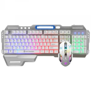 GT700 wholesale USB wired keyboard and mouse set OEM game robot handle combination office home with hand support