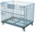 Import Guangzhou factory folding storage box steel welding wire  mesh net cage containers with wheels from China