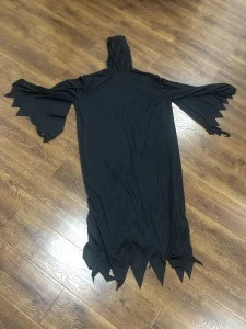 Halloween costume reaper hooded costume adult black