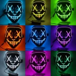 Halloween Mask LED Light up Funny Masks The Purge Election Year Great Festival Cosplay Costume Supplies Party Masks Glow in Dark