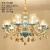 Import Hand Painted Ceramics With Gold European Style Crystal Chandelier Living Room Lamp Romantic French Restaurant Lights from China