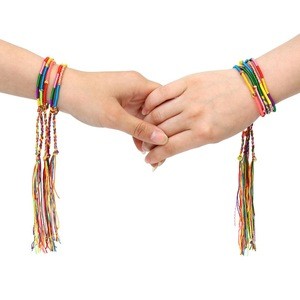 Handmade Braided Bracelets Assorted Colors Friendship Cords Thread Bracelets Party Supply Favors for Wrist Anklet