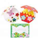 Handmade Easter Egg Chicken Bunny Material Kit Diy Greeting Card Pop Up Card for Kids
