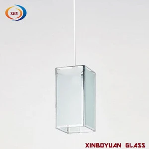 hanging square clear glass lamp cover light shade / industrial glass pendant light