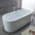 Import Hangzhou Factory Bathroom Soaking Tubs With Drain Contemporary SPA Tub Glossy White Round Shape Freestanding Acrylic Bathtub from China