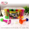 HAPPYDAY FOOTBALL TRUMPET MINI TOY WITH WHISTLE CANDY FRUIT FLAVOR MULTI-COLORED