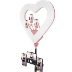 Heart shape Beauty 20 inch Tiktok Photographic RGB Selfie Led Ring Light With Tripod Stand For Live Stream Makeup Youtube Video