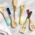 Heat-resistant Bamboo spatula  Cooking Utensil Set colorful painted in handle for Kitchen