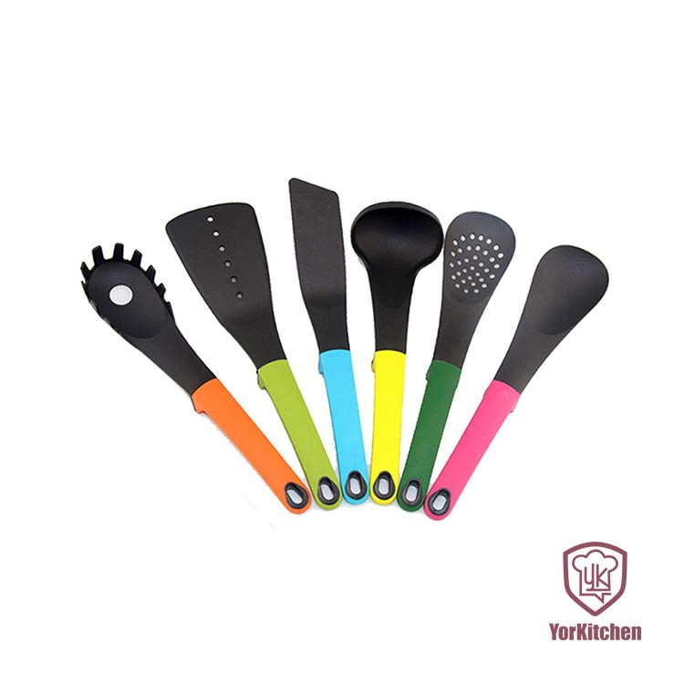 Heat Resistant Non-Stick 6Pcs Nylon utensils Kitchen Cooking Tools Multi-Colored utensils set