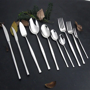 Heavy 18/8 stainless steel dinner flatware fork spoon wholesale cutlery set