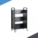 Heavy Duty Library Used 3 Layer Archive Book Trolley Moving Book Cart