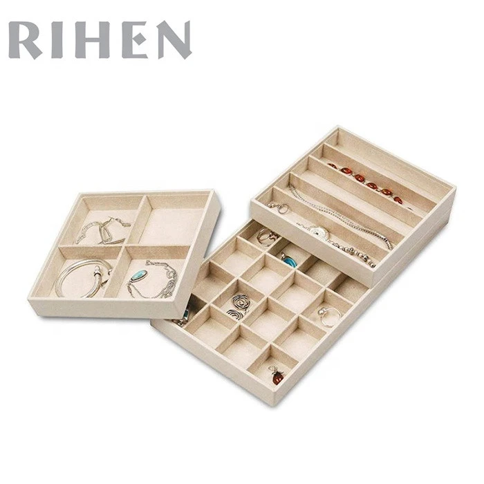 High-capacity Stackable Jewelry Storage Tray Display