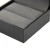 Import High end black small square paper ring box with velvet pad from China