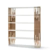 HIGH-END STAINLESS STEEL BASE BOOKCASE FOR LIVING ROOM