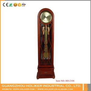 High grade classic hand carved wooden pendulum floor clocks grandfather clock standing clock