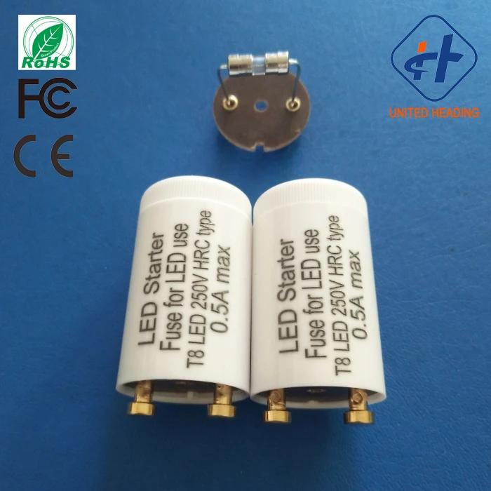 high quality 0.5A/1A/2A led tube starter with fuse Rich color ce rohs