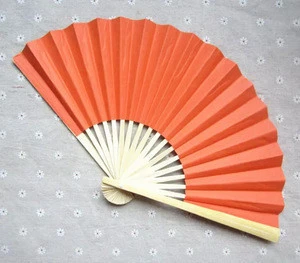 high quality 23cm handmade Bamboo paper fan perfect wedding fan favors
