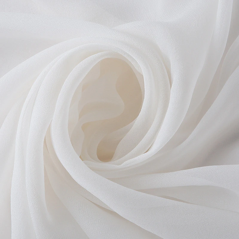 High Quality 8mm 140cm Width White Plain Color Silk Georgette Fabric for Printing