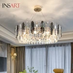 High Quality Hardware Pendant Lamp Modern Luxury Hotel Home Crystal Chandelier Light