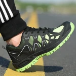 high quality mans waterproof executive fly knit sports brand safety shoes without lace