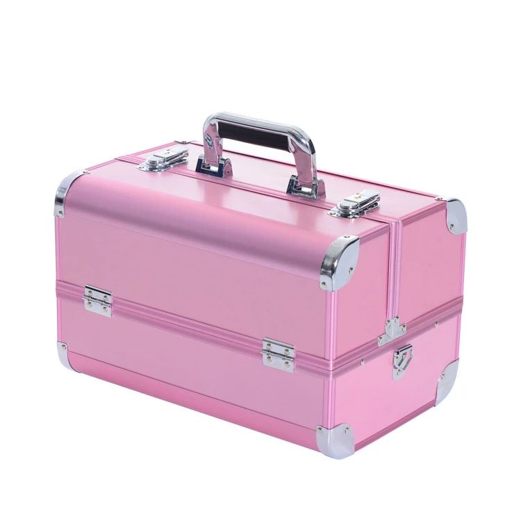 High Quality Portable Carrying Makeup Beauty Cosmetic Case with Trays