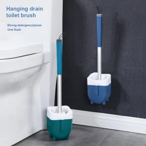 High Quality Wall Mounted Silicone TPR Soft Head Toilet Brush Holder Set
