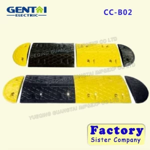 High reflective Easily installed Recyclable Rubber Speed Hump&amp;rubber speed bump