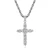 Import Hiphop stainless steel gold plated zircon cross pendant cuban link chain necklace jewelry from China