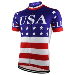 HIRBGOD New USA Flag Cycling Jersey Men Summer 2020 Short Sleeve DH Bike Shirt American Pro Team Stripe Bicycle Clothing,NR161