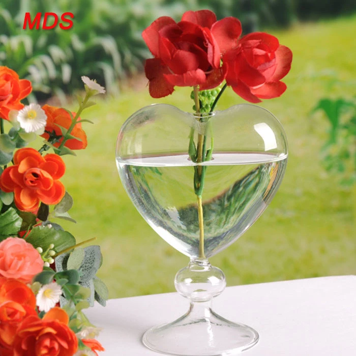 Home decoration clear flower desktop glass vase party decor vaso