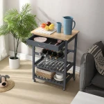 home kitchen furniture industrial cupboard organizer cabinet shelf rack wooden storage rack shelf