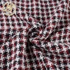 Hot sale bonded wool houndstooth woven tweed 100 polyester fabric for winter suit