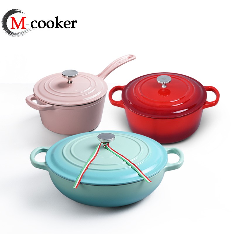 Hot sale enamel nonstick cast iron cookware for kitchenware
