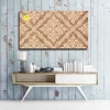 Hot Sale Fine Flora Pattern V White Art Wood Veneer Cork board and Memo board Wall Art