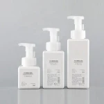 hot sale high quality colorful body lotion dish wash plastic face cleaning shaving dispenser foaming soap square lotion bottle
