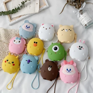 Hot Sale Lovely Cartoon Silicone Rubber Squeeze Coin Purse