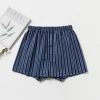 Hot Sale Men&#x27;s Boxers Cotton Mens Plaid Striped Loose Trunks Woven home Panties Boxer with Elastic Waistband Shorts