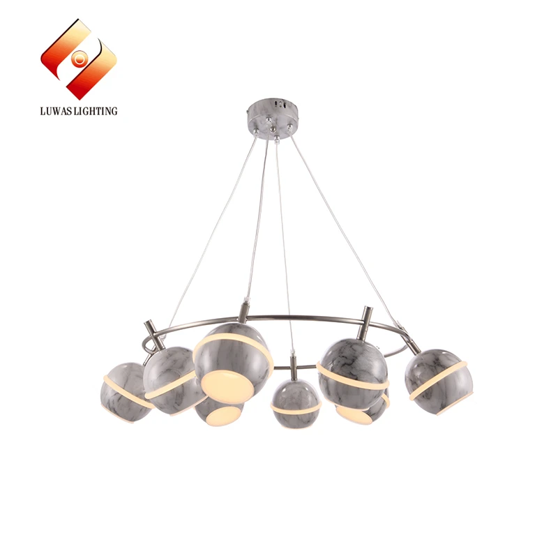 Hot sale modern iron acrylic LED 8*7W  3000K chandelier