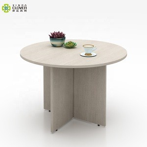 Hot sale modern living room melamine top Nature series wood round coffee table for side table