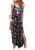 hot sale  plain boho floral maxi dress summer hot night evening shoulder straps splits knitted poly long casual dress women